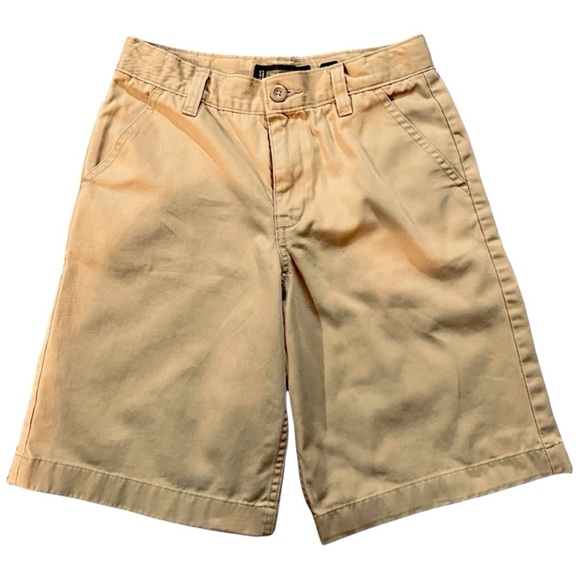 Old Navy Fall 09 Khaki/Tan Plain Front Short 100%Cotton Boy Size 10 - Picture 1 of 11